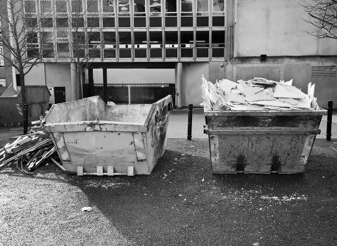 Illustration of a skip permit application process in Teddington