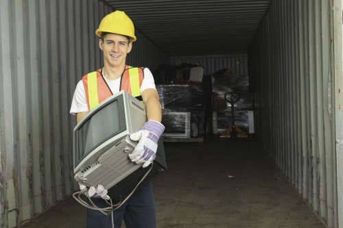 Eco-friendly waste disposal with a recycled materials skip in Teddington